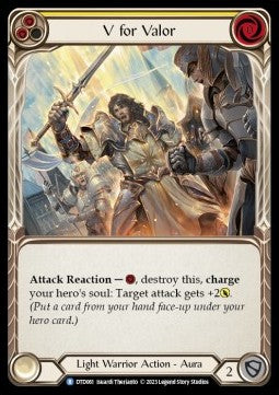 V for Valor (Yellow) (Regular) - Dusk till Dawn (Rare) [DTD-061]
