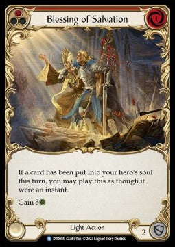 Blessing of Salvation (Red) (Rainbow Foil) - Dusk till Dawn (Rare) [DTD-085]