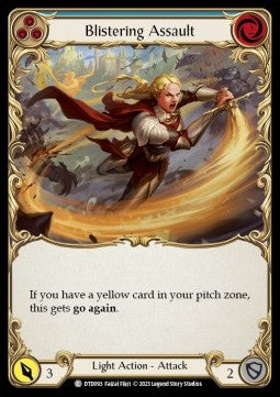 Blistering Assault (Blue) (Rainbow Foil) - Dusk till Dawn (Common) [DTD-093]