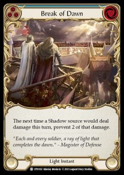 Break of Dawn (Blue) (Rainbow Foil) - Dusk till Dawn (Common) [DTD-102]