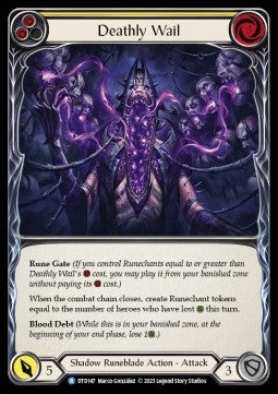 Deathly Wail (Yellow) (Rainbow Foil) - Dusk till Dawn (Rare) [DTD-147]
