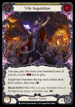 Vile Inquisition (Yellow) (Rainbow Foil) - Dusk till Dawn (Rare) [DTD-179]