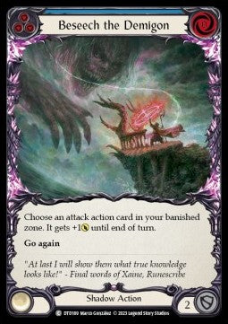 Beseech the Demigon (Blue) (Rainbow Foil) - Dusk till Dawn (Common) [DTD-189]