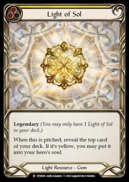 Light of Sol (Rainbow Foil) - Dusk till Dawn (Fabled) [DTD-000]