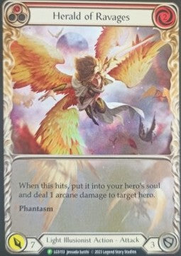 Herald of Ravages (Red) (Extended Art Rainbow Foil) - LGS Promos (Promo) [LGS-153]