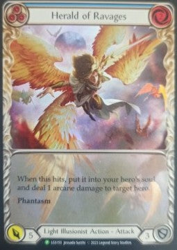 Herald of Ravages (Blue) (Extended Art Rainbow Foil) - LGS Promos (Promo) [LGS-155]