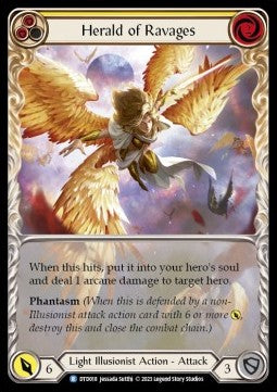 Herald of Ravages (Yellow) (Extended Art Regular) - Dusk till Dawn (Rare) [DTD-018]