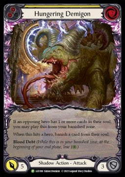Hungering Demigon (Yellow) (Extended Art Rainbow Foil) - LGS Promos (Promo) [LGS-166]