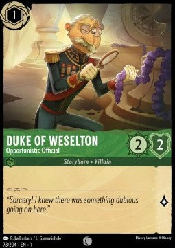 Duke of Weselton - Opportunistic Official - The First Chapter (Common) [1TFC-73]