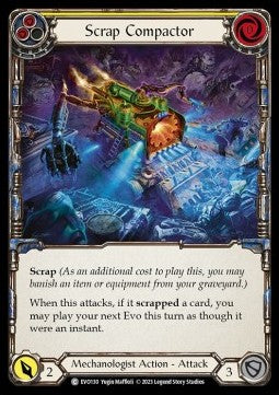 Scrap Compactor (Yellow) (Rainbow Foil) - Bright Lights (Common) [EVO-130]
