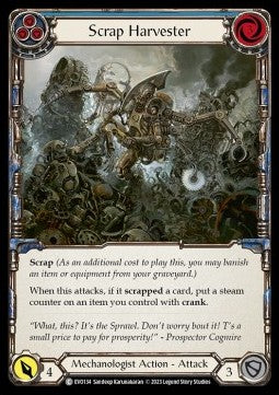 Scrap Harvester (Blue) (Rainbow Foil) - Bright Lights (Common) [EVO-134]