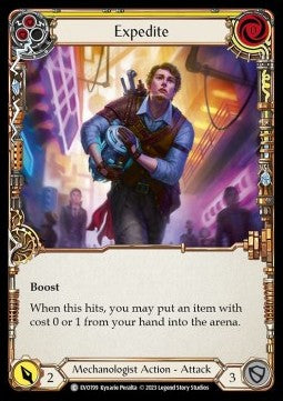 Expedite (Yellow) (Rainbow Foil) - Bright Lights (Common) [EVO-199]
