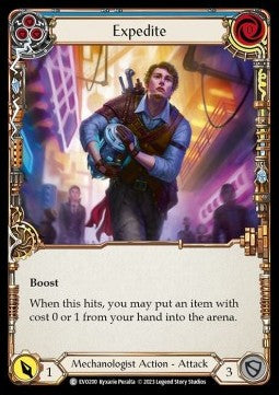 Expedite (Blue) (Rainbow Foil) - Bright Lights (Common) [EVO-200]