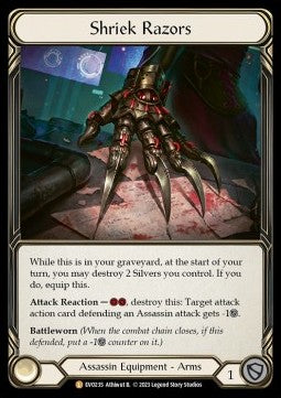 Shriek Razors (Cold Foil) - Bright Lights (Legendary) [EVO-235]