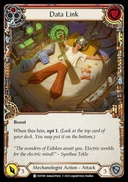 Data Link (Red) (Rainbow Foil) - Bright Lights (Common) [EVO-186]