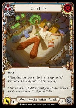 Data Link (Blue) (Rainbow Foil) - Bright Lights (Common) [EVO-188]