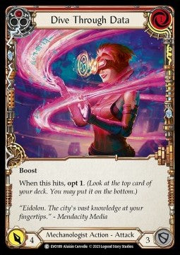 Dive Through Data (Red) (Rainbow Foil) - Bright Lights (Common) [EVO-189]