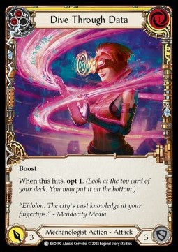 Dive Through Data (Yellow) (Rainbow Foil) - Bright Lights (Common) [EVO-190]