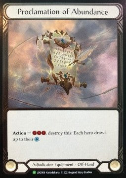 Proclamation of Abundance (Cold Foil) - Judge Promos (Promo) [JDG-009]
