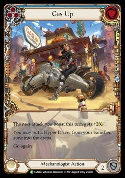 Gas Up (Blue) (Extended Art Rainbow Foil) - LGS Promos (Promo) [LGS-204]