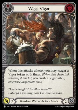 Wage Vigor (Red) (Rainbow Foil) - Heavy Hitters (Common) [HVY-189]
