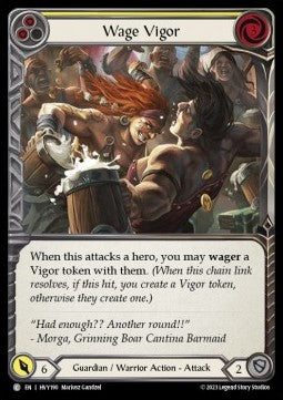 Wage Vigor (Yellow) (Rainbow Foil) - Heavy Hitters (Common) [HVY-190]