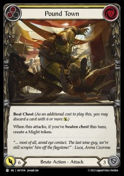 Pound Town (Yellow) (Rainbow Foil) - Heavy Hitters (Common) [HVY-036]