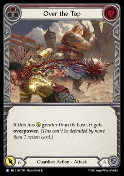 Over the Top (Red) (Rainbow Foil) - Heavy Hitters (Rare) [HVY-065]