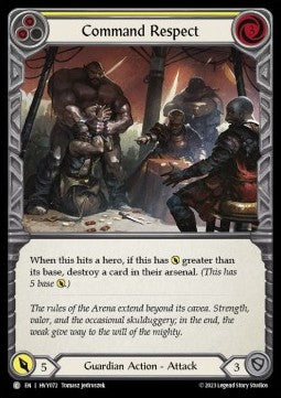 Command Respect (Yellow) (Rainbow Foil) - Heavy Hitters (Common) [HVY-072]