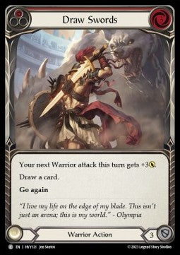 Draw Swords (Red) (Rainbow Foil) - Heavy Hitters (Common) [HVY-121]