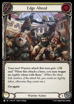 Edge Ahead (Yellow) (Rainbow Foil) - Heavy Hitters (Common) [HVY-125]
