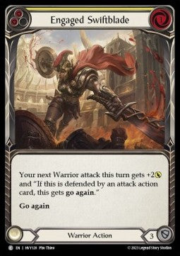Engaged Swiftblade (Yellow) (Rainbow Foil) - Heavy Hitters (Common) [HVY-128]