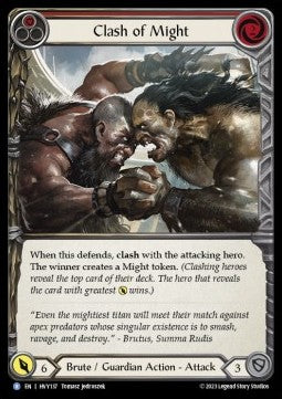 Clash of Might (Red) (Regular) - Heavy Hitters (Rare) [HVY-137]