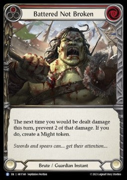 Battered not Broken (Rainbow Foil) - Heavy Hitters (Rare) [HVY-140]