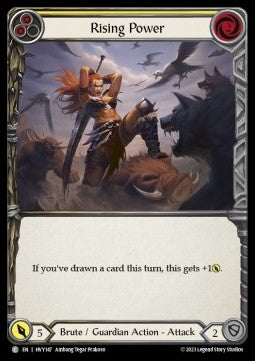 Rising Power (Yellow) (Rainbow Foil) - Heavy Hitters (Common) [HVY-147]