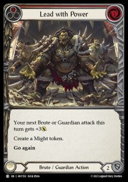 Lead with Power (Red) (Rainbow Foil) - Heavy Hitters (Common) [HVY-152]