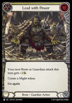 Lead with Power (Yellow) (Rainbow Foil) - Heavy Hitters (Common) [HVY-153]