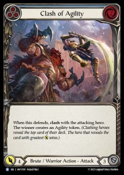 Clash of Agility (Blue) (Rainbow Foil) - Heavy Hitters (Rare) [HVY-159]