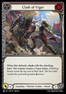 Clash of Vigor (Red) (Rainbow Foil) - Heavy Hitters (Rare) [HVY-177]