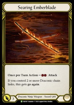 Searing Emberblade (Cold Foil Golden) - FAB Promos (Promo) [FAB-147]