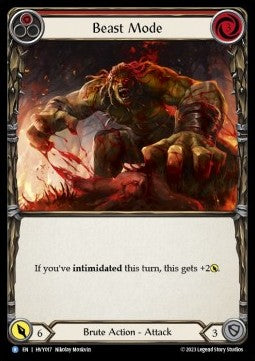 Beast Mode (Red) (Rainbow Foil) - Heavy Hitters (Rare) [HVY-017]