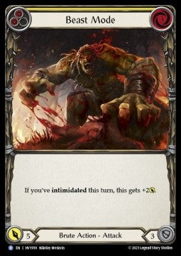 Beast Mode (Yellow) (Rainbow Foil) - Heavy Hitters (Rare) [HVY-018]
