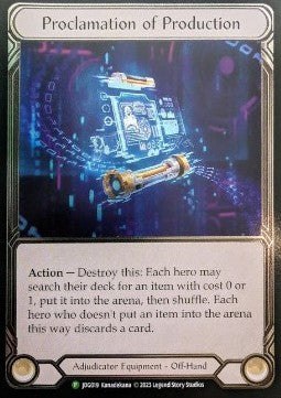 Proclamation of Production (Cold Foil) - Judge Promos (Promo) [JDG-019]