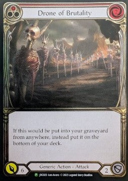 Drone of Brutality (Red) (Cold Foil) - Judge Promos (Promo) [JDG-023]
