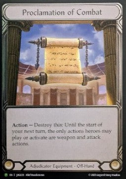 Proclamation of Combat (Cold Foil) - Judge Promos (Promo) [JDG-025]