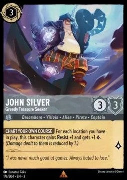 John Silver - Greedy Treasure Seeker - Into the Inklands (Rare) [3INK-176]