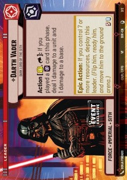 Darth Vader, Dark Lord of the Sith - Spark of Rebellion: Extras (Starter Deck Exclusive) [XSOR-E02]