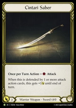 Cintari Saber (Cold Foil Golden) - FAB Promos (Promo) [FAB-184]