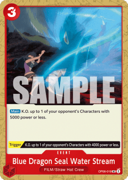 Blue Dragon Seal Water Stream (OP06-019) - Wings of the Captain (Uncommon) [OP06-019]