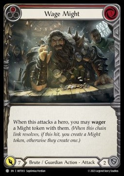 Wage Might (Red) (Regular) - Heavy Hitters - Betsy Blitz Deck (Common) [BET-013]